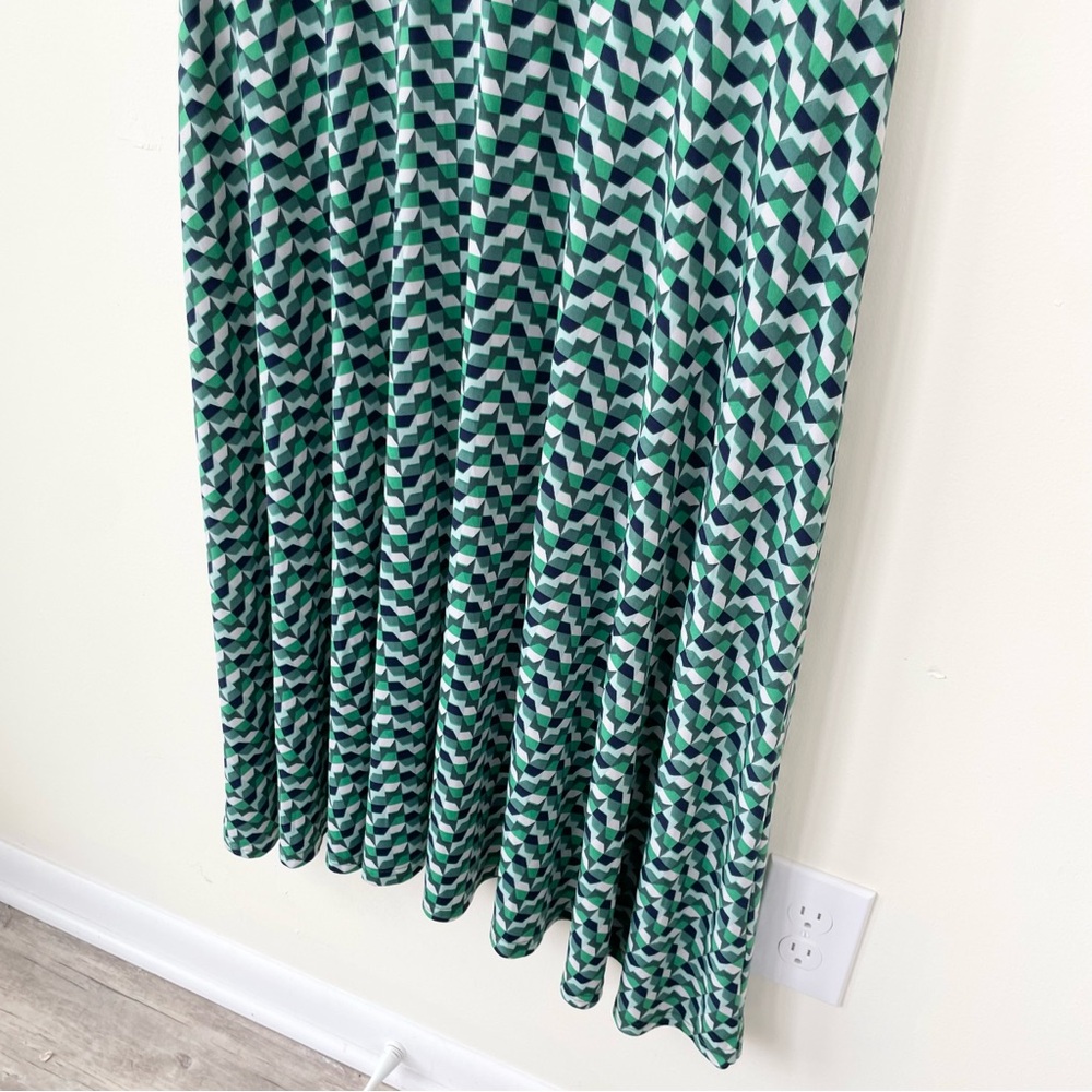 Leota Women's Amiya Faux Wrap Crepe Dress Green Size 1X - Picture 5 of 11